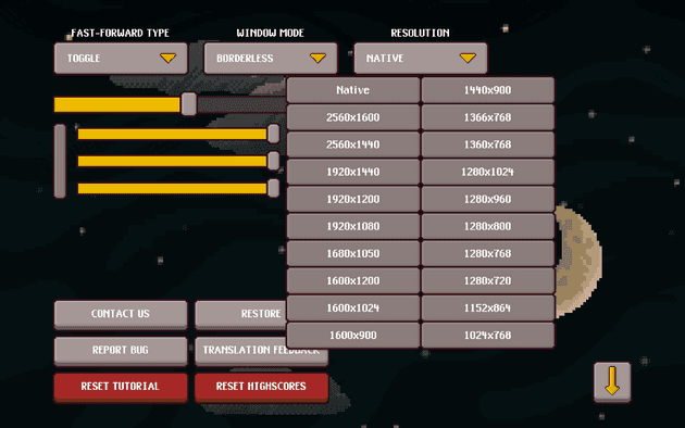 Resolution Settings